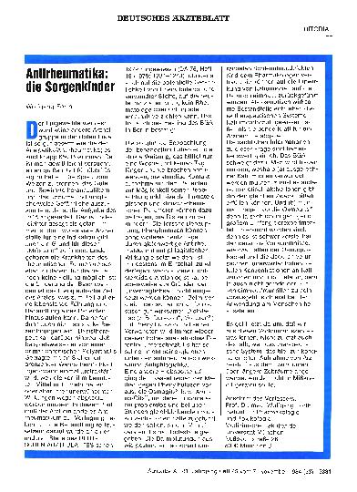 Vorschauseite 1: Antirheumatika: die Sorgenkinder