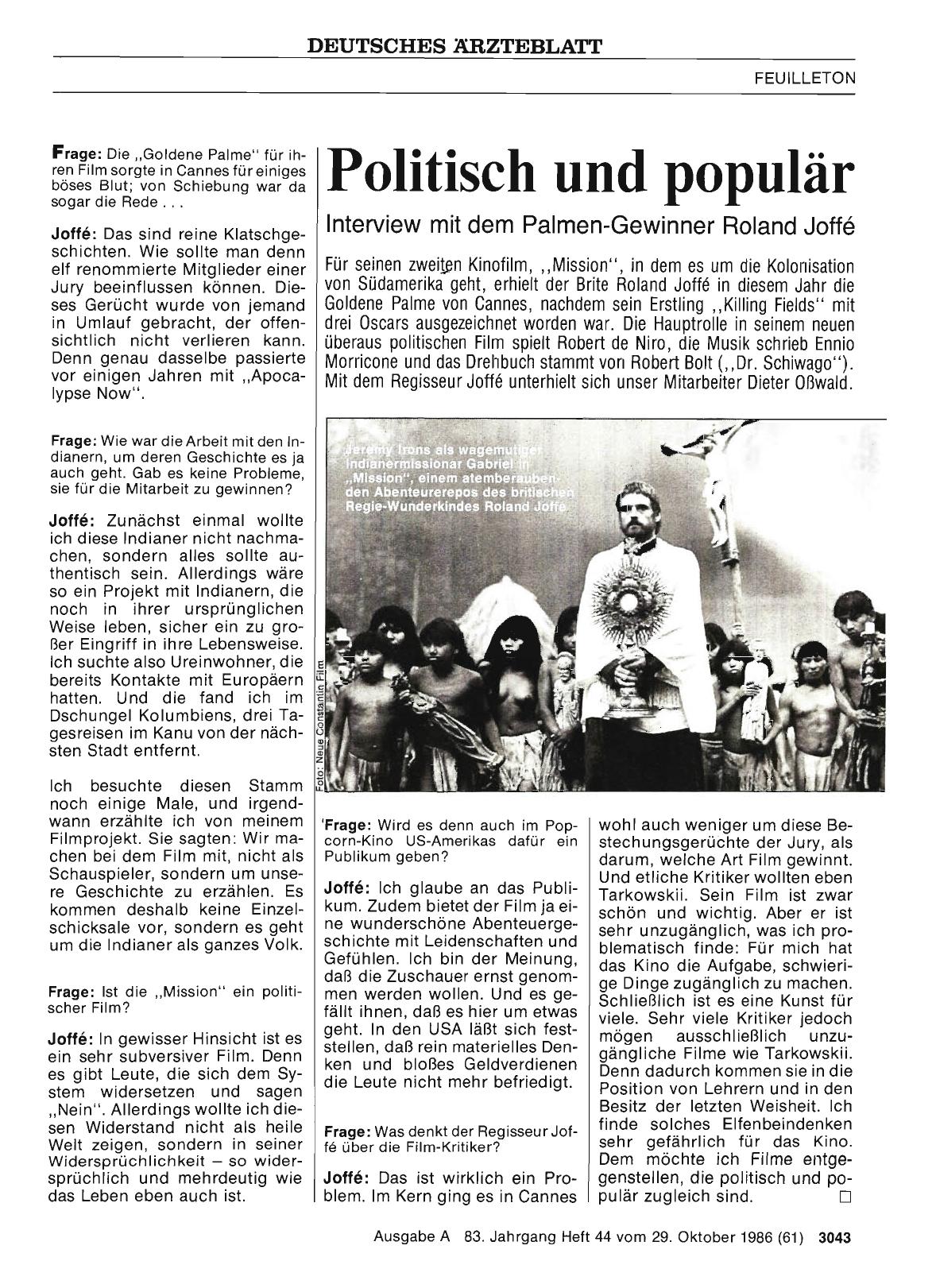 Vorschauseite 1: Politisch und populär