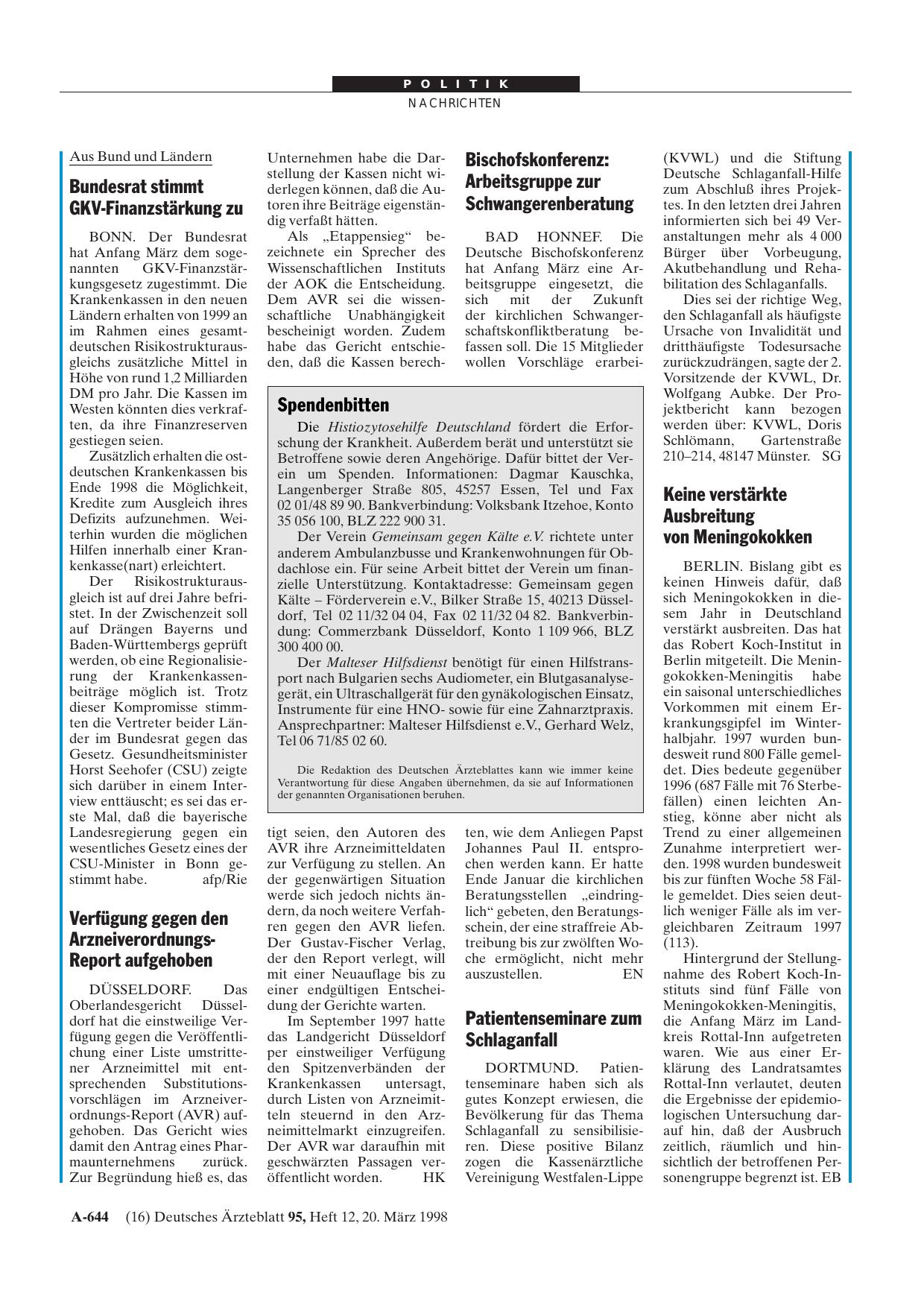 Vorschauseite 1: Patientenseminare zum Schlaganfall