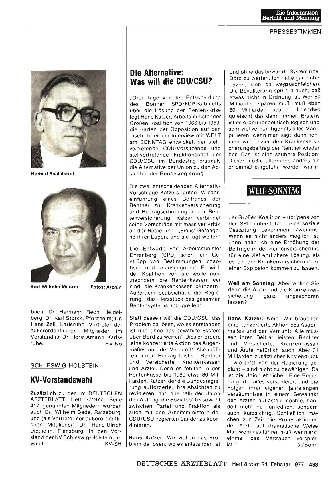 Vorschauseite 1: Schleswig-Holstein: KV-Vorstandswahl