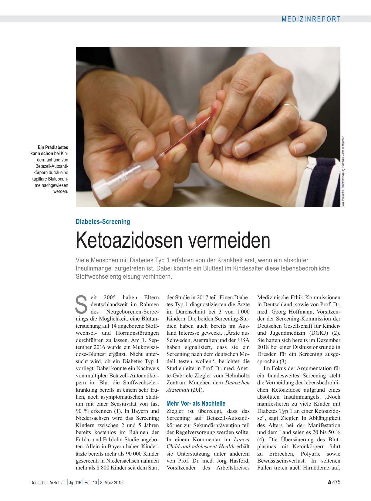 Vorschauseite 1: Diabetes-Screening: Ketoazidosen vermeiden