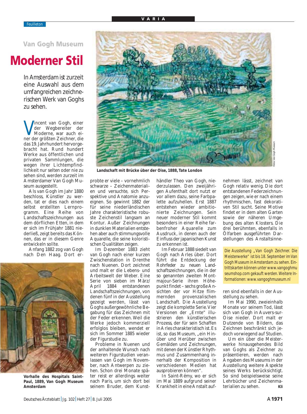 Vorschauseite 1: Van Gogh Museum: Moderner Stil