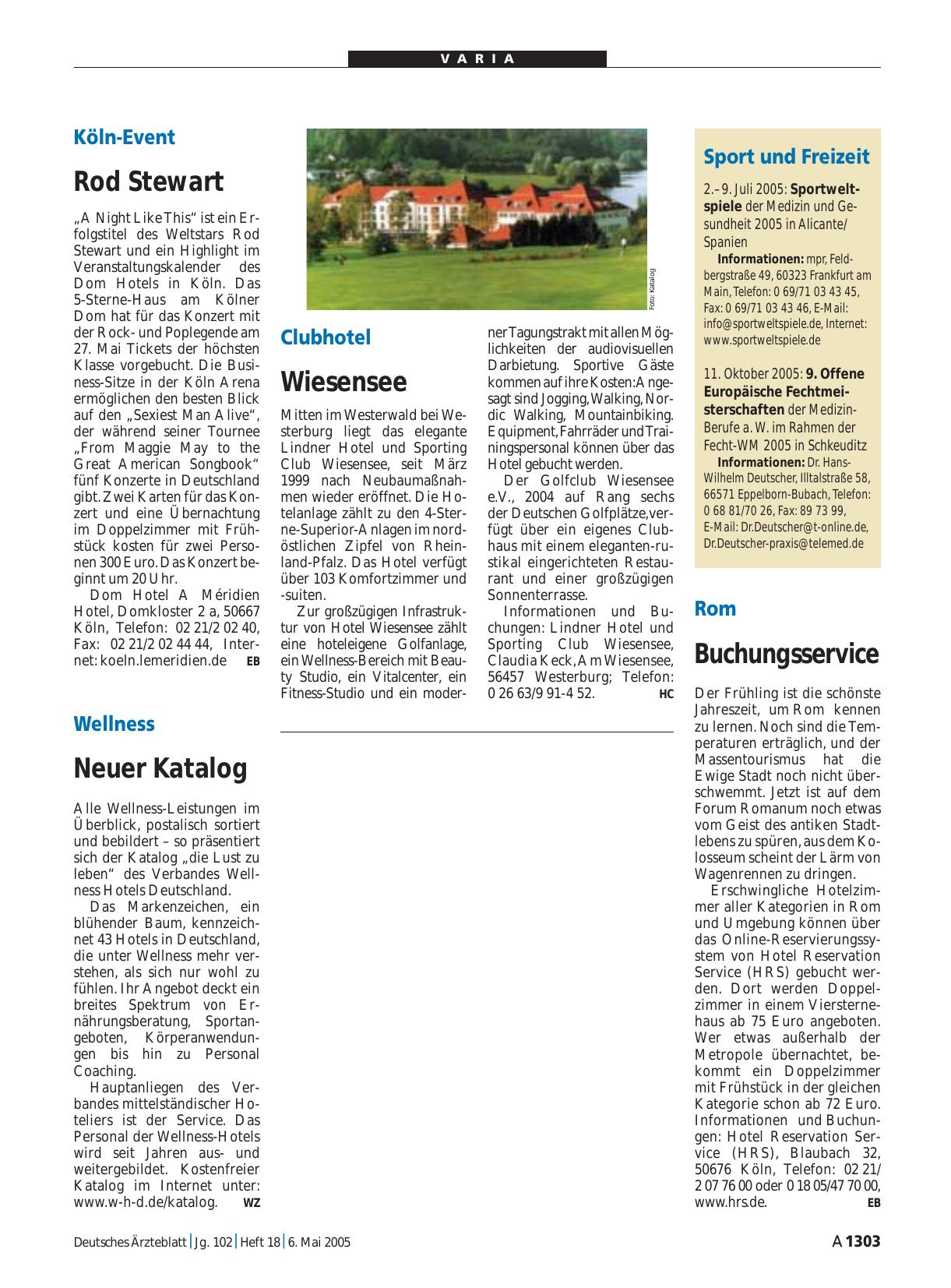 Vorschauseite 1: Sport und Freizeit