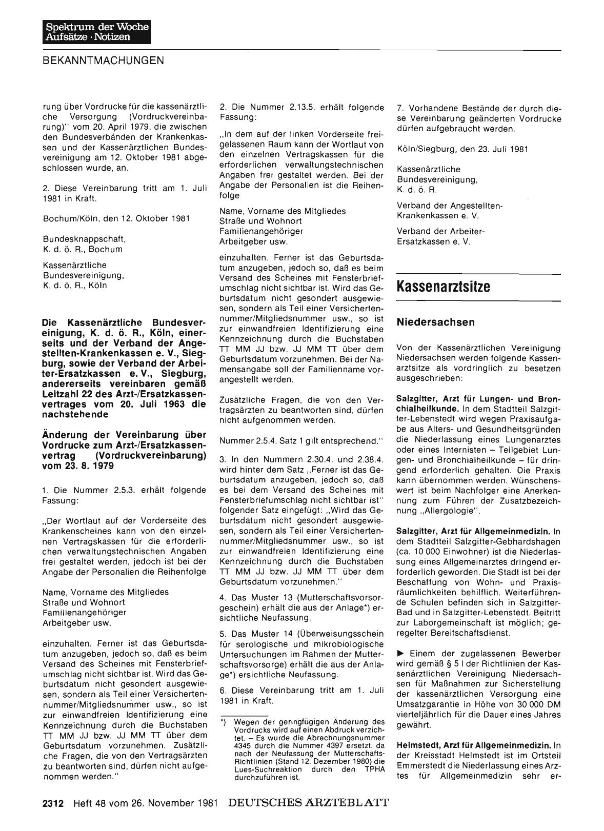 Vorschauseite 1: Kassenarztsitze