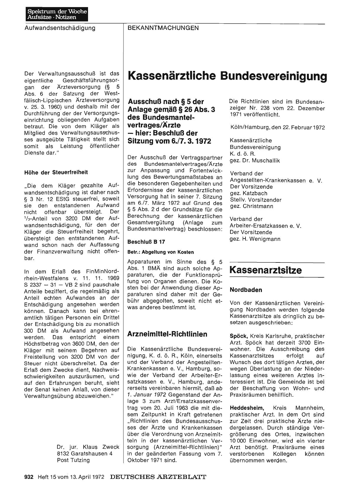 Vorschauseite 1: Kassenarztsitze