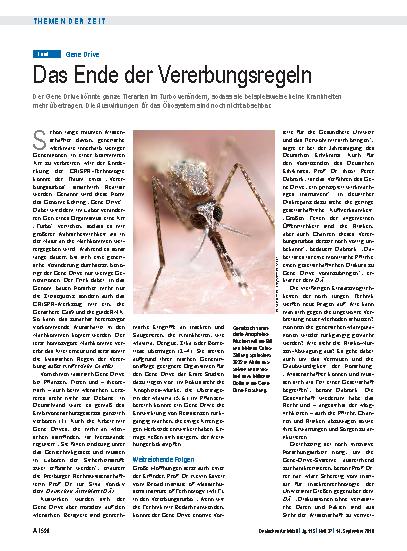 Vorschauseite 1: Gene Drive: Das Ende der Vererbungsregeln