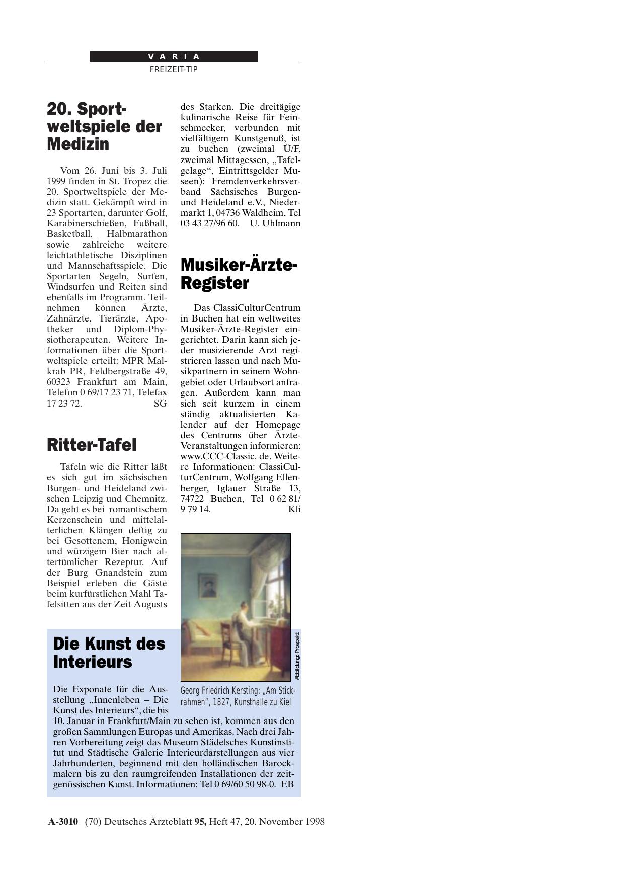 Vorschauseite 1: Musiker-Ärzte-Register