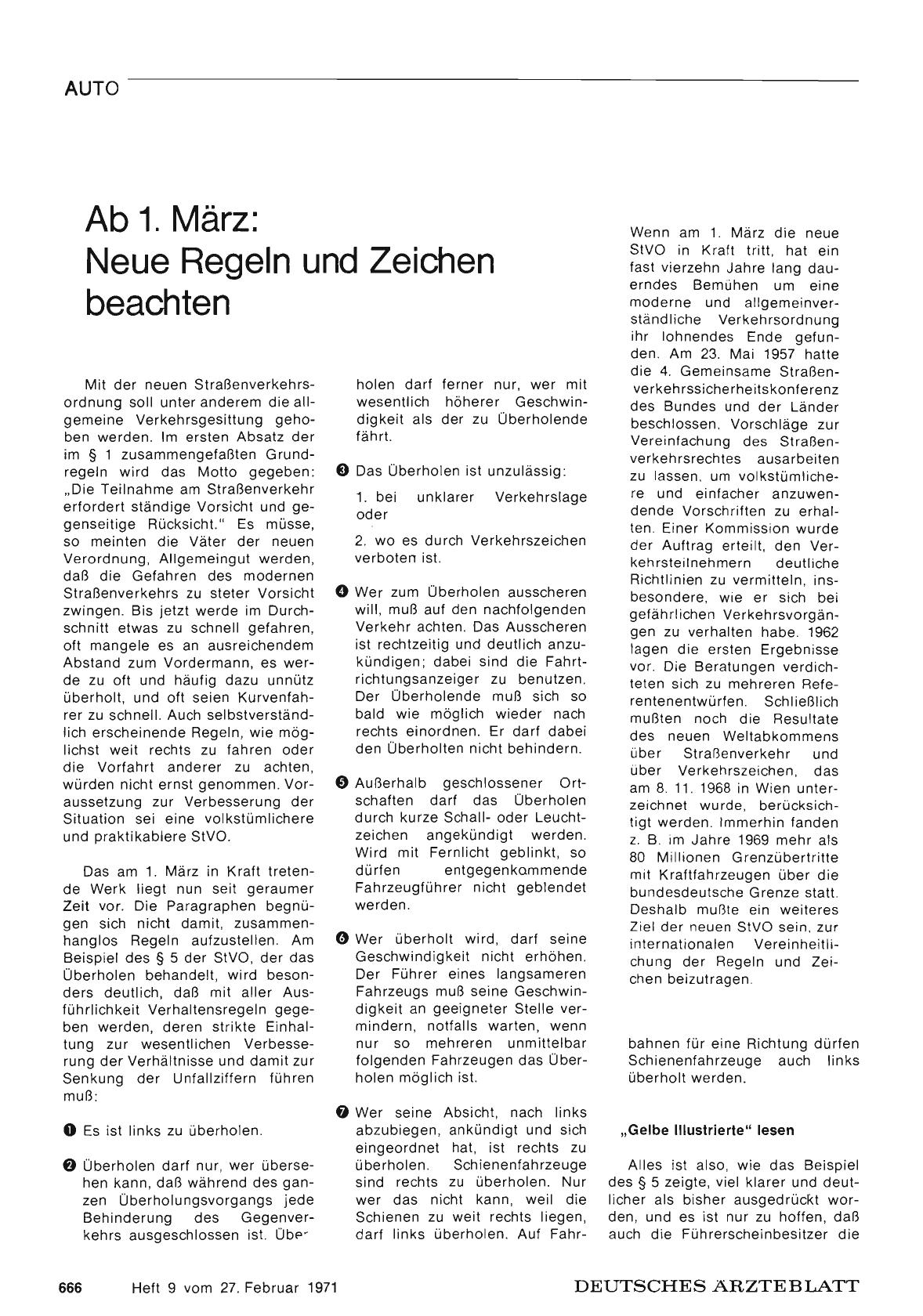 Vorschauseite 1: Ab 1. März: Neue Regeln und Zeichen beachten