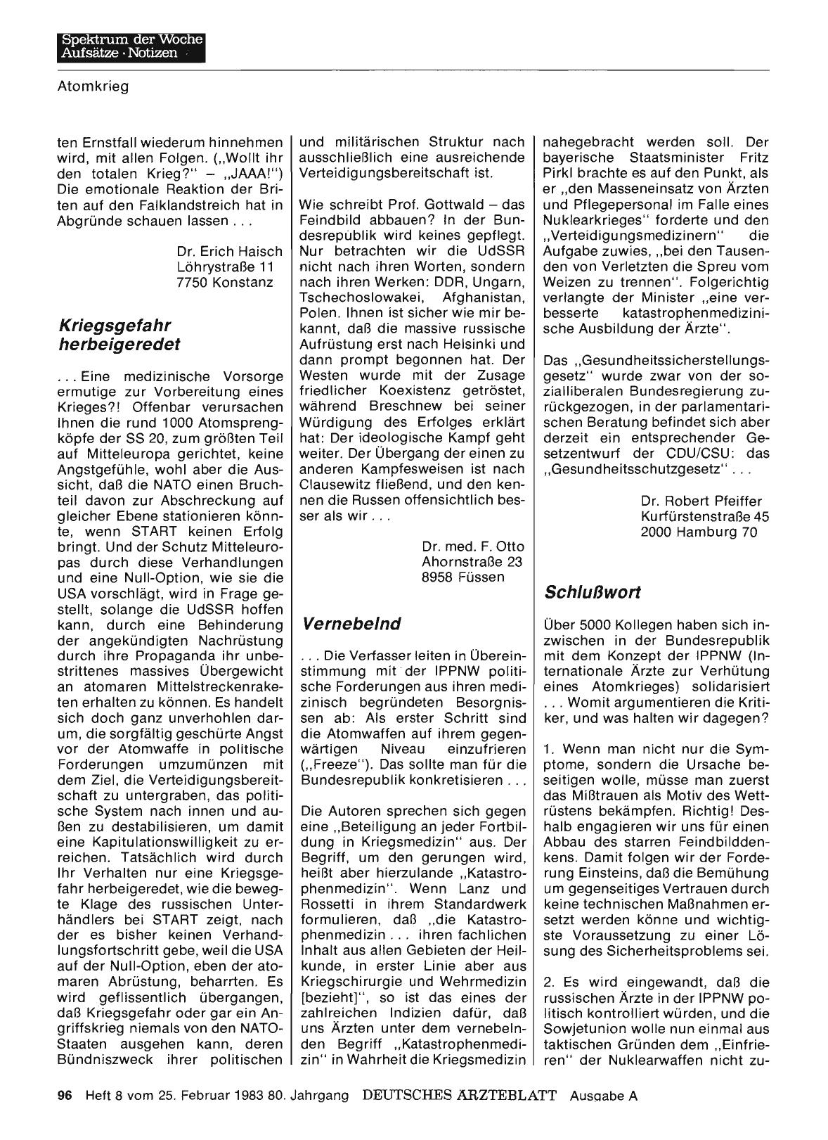 Vorschauseite 1: Kriegsgefahr herbeigeredet