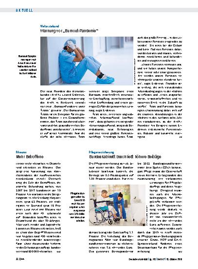 Vorschauseite 1: Rheuma: Mehr Betroffene