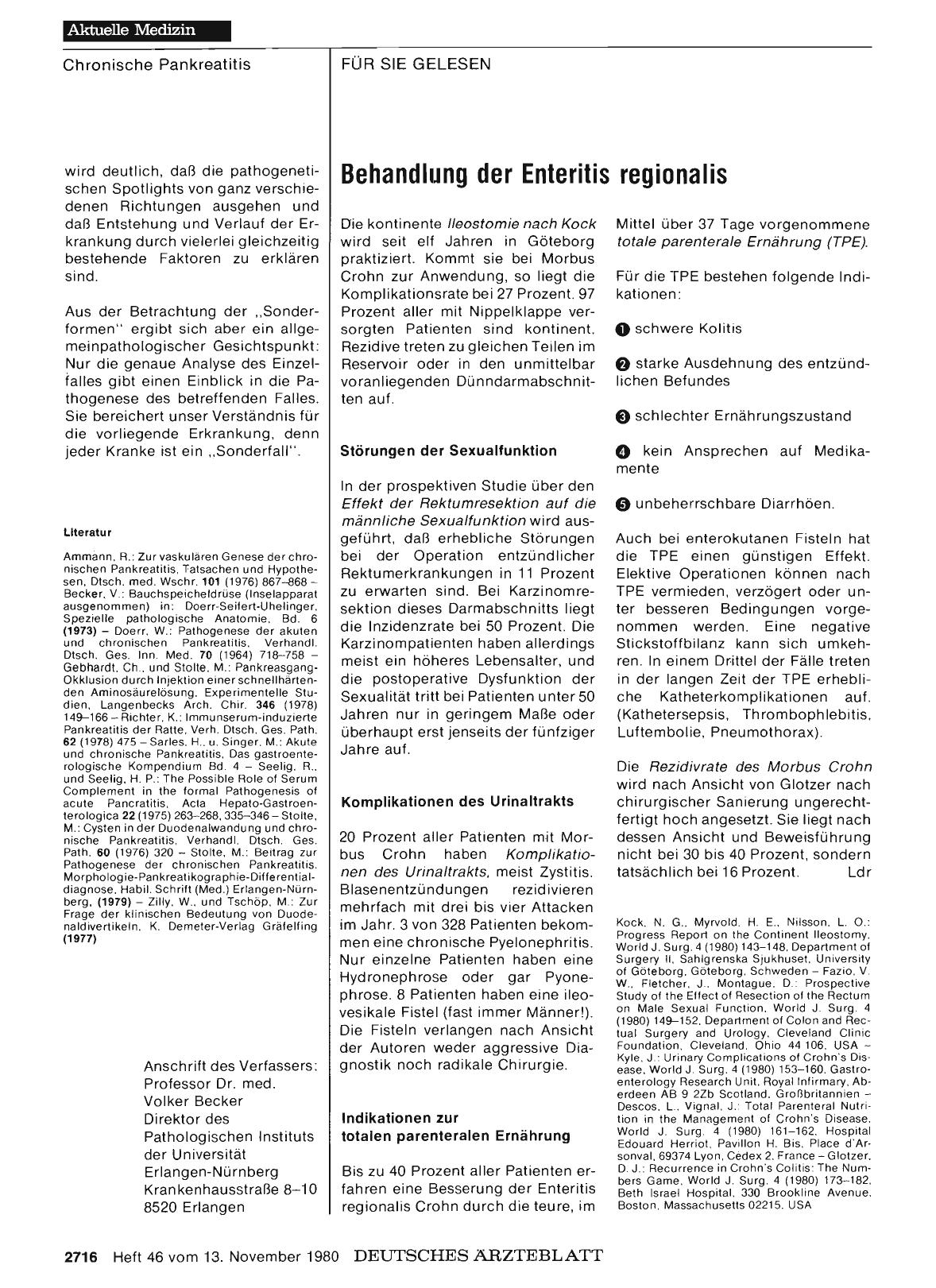 Vorschauseite 1: Behandlung der Enteritis regionalis