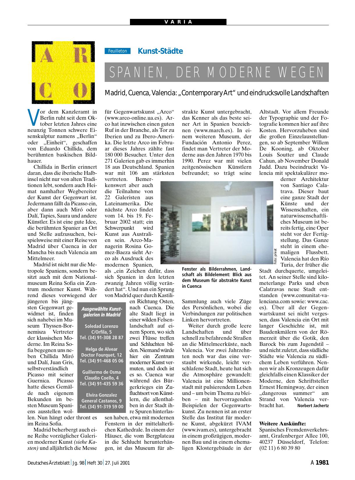 Vorschauseite 1: Kunst-Städte: Spanien, der moderne wegen