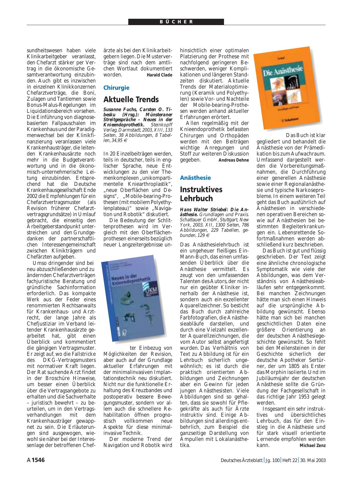 Vorschauseite 1: Die Anästhesie. Grundlagen und Praxis