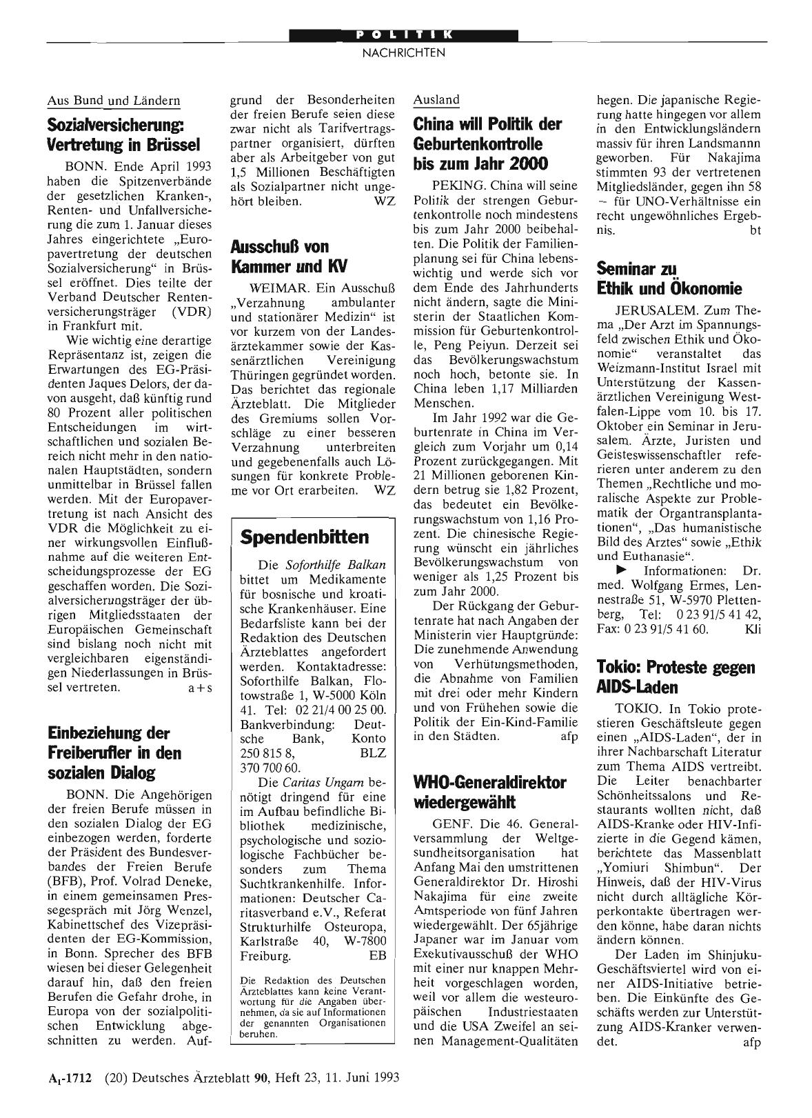 Vorschauseite 1: Sozialversicherung: Vertretung in Brüssel