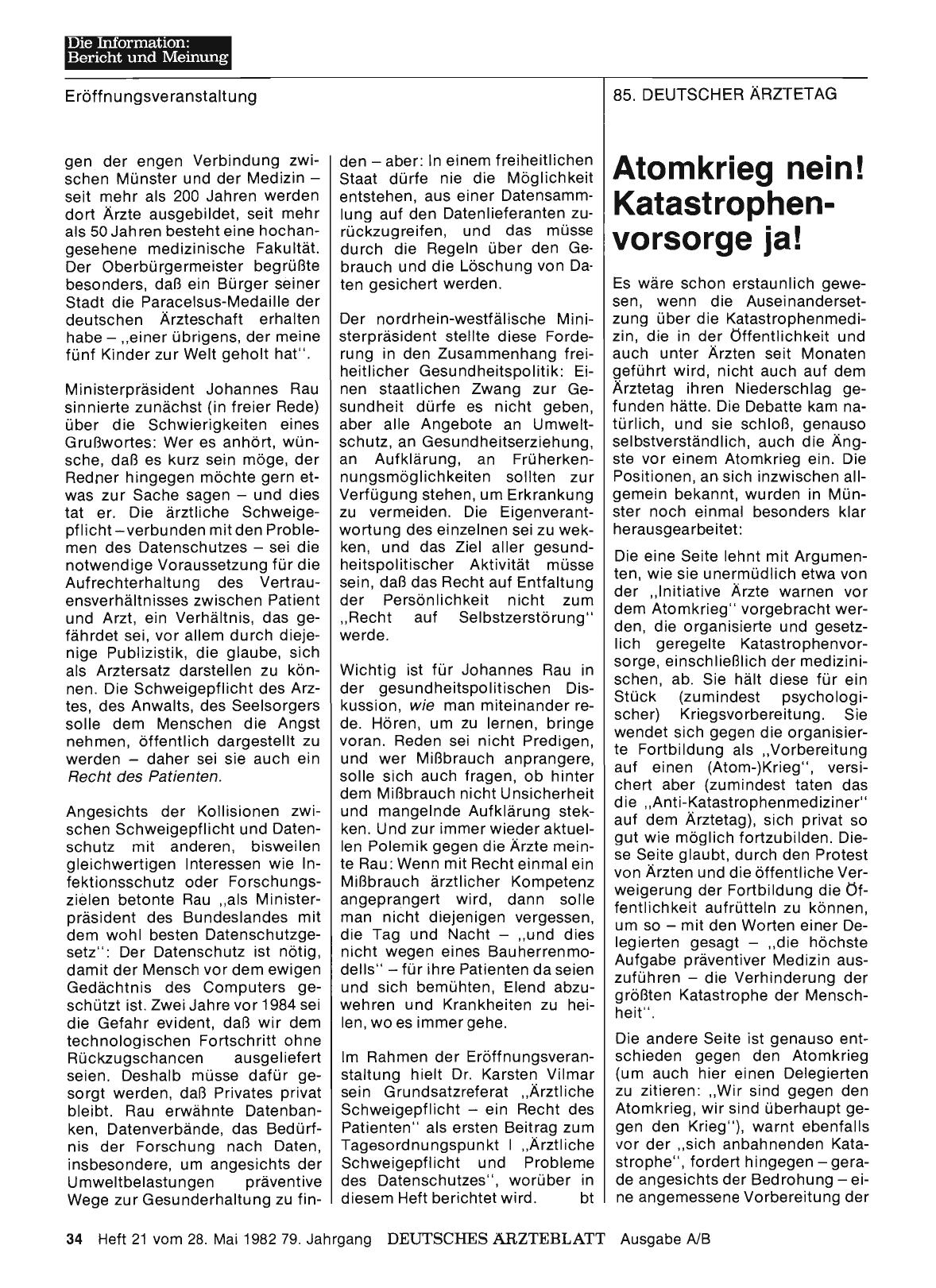 Vorschauseite 1: Atomkrieg nein! Katastrophenvorsorge ja!