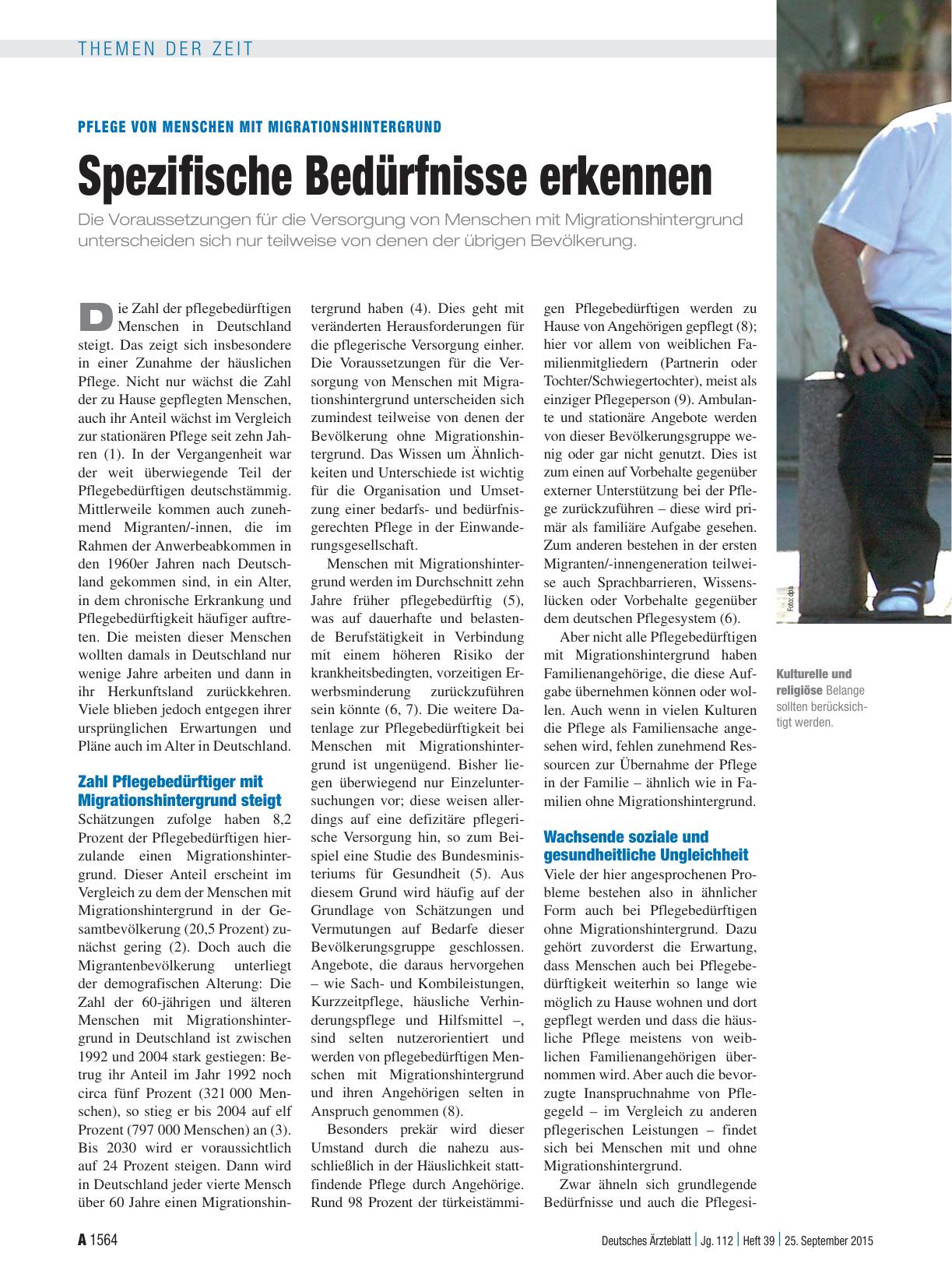 Vorschauseite 1: Pflege von Menschen mit Migrationshintergrund: Spezifische Bedürfnisse erkennen