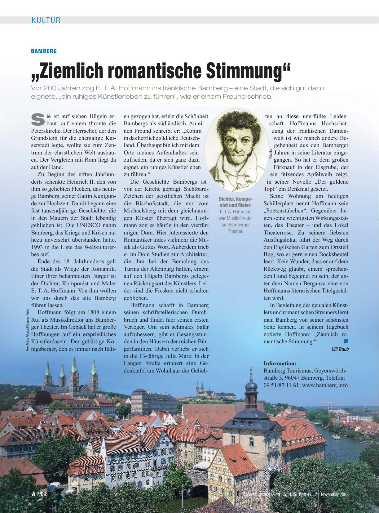 Vorschauseite 1: Bamberg: „Ziemlich romantische Stimmung“