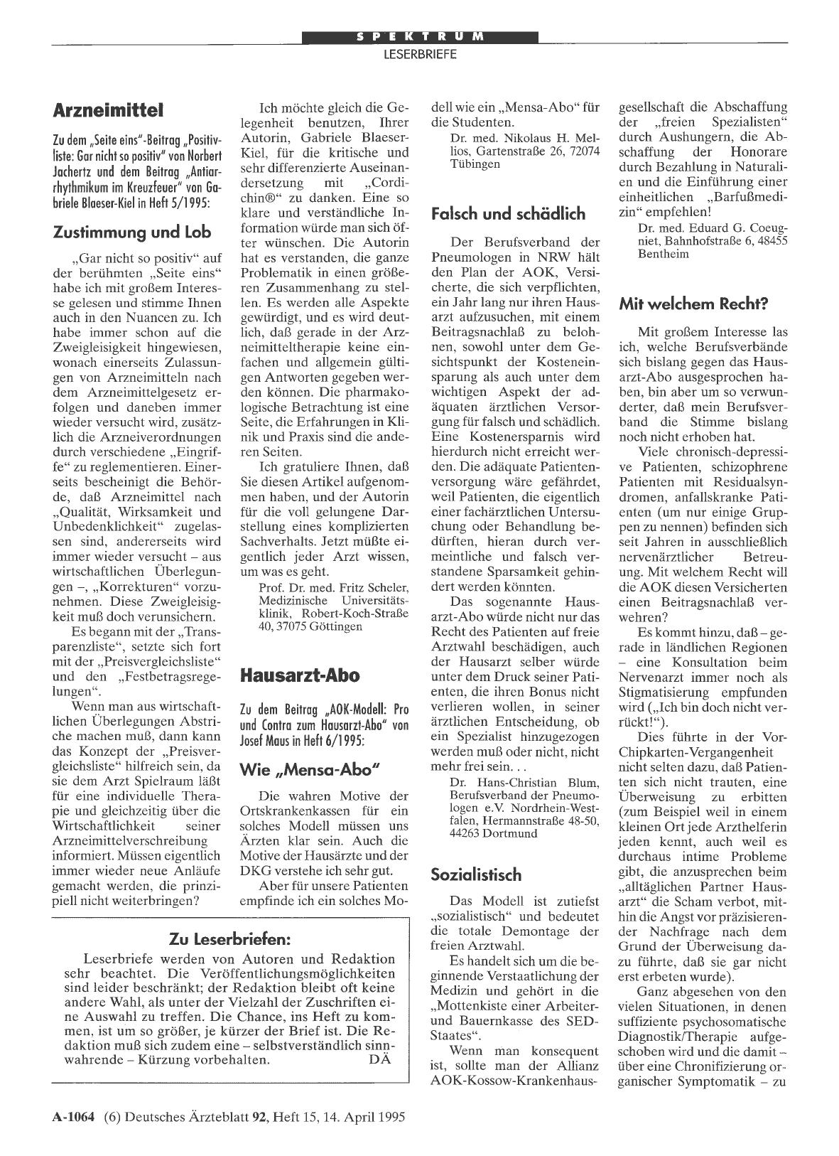 Vorschauseite 1: Arzneimittel: Zustimmung und Lob