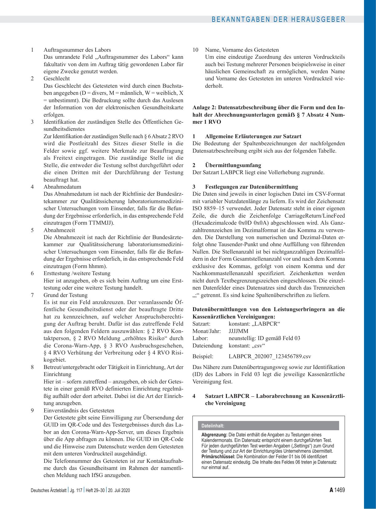 Vorschauseite 3: Vorgaben der Kassenärztlichen Bundesvereinigung über die Erfüllung der Pflichten der Leistungserbringer gemäß § 7 Absatz 4 Nummer 2 in Verbindung mit § 7 Absatz 5 und § 7 Absatz 4…