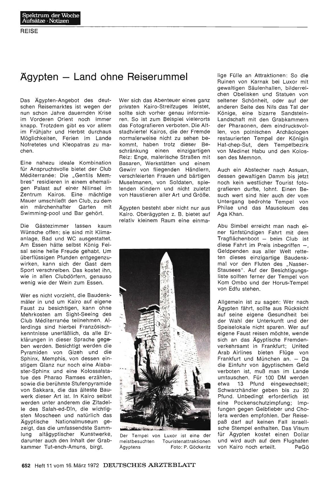 Vorschauseite 1: Ägypten — Land ohne Reiserummel