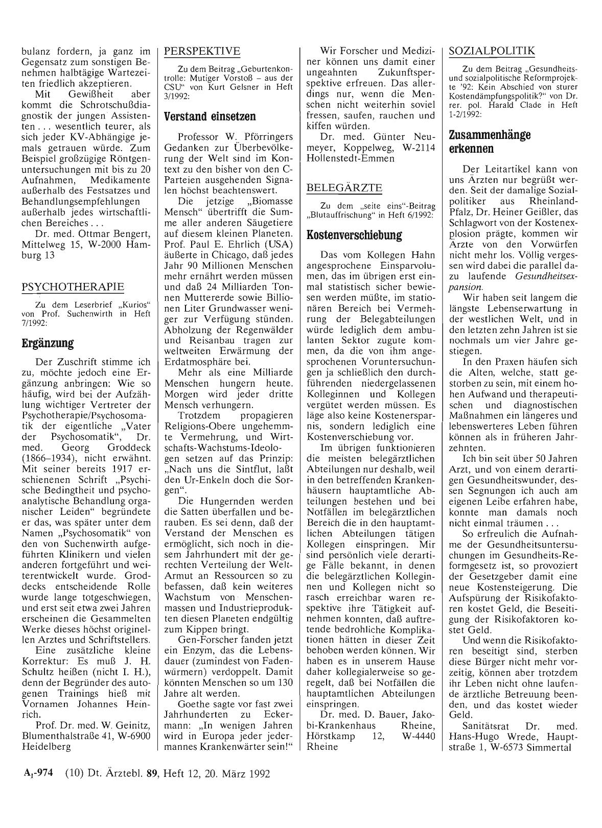 Vorschauseite 1: PERSPEKTIVE: Verstand einsetzen