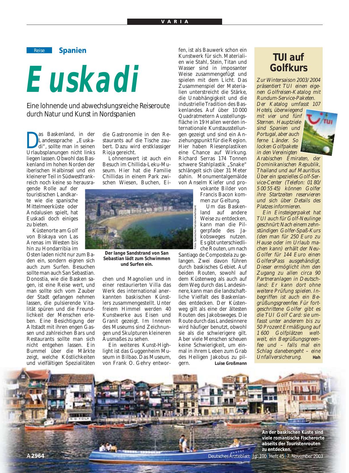 Vorschauseite 1: TUI auf Golfkurs