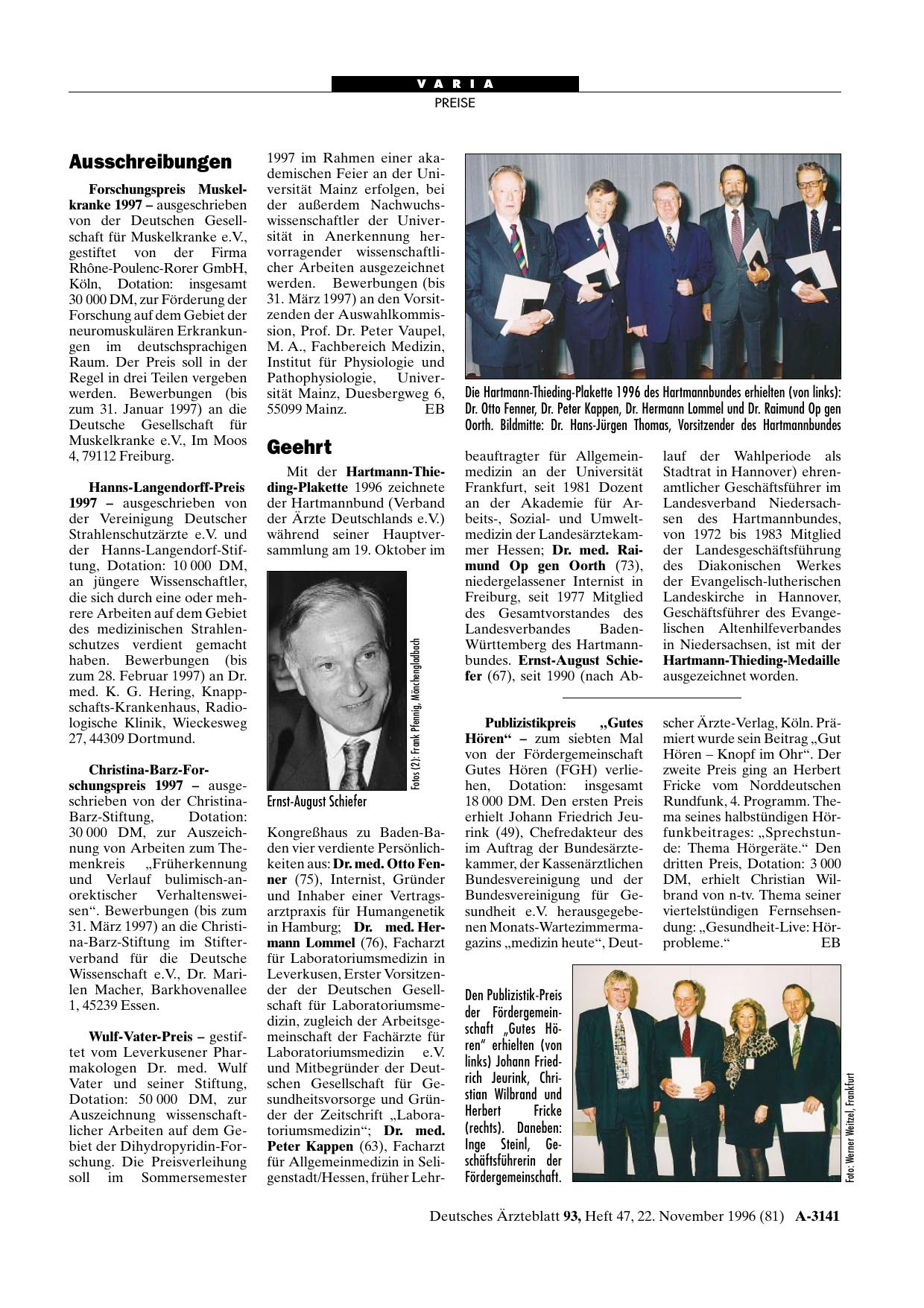 Vorschauseite 1: Geehrt