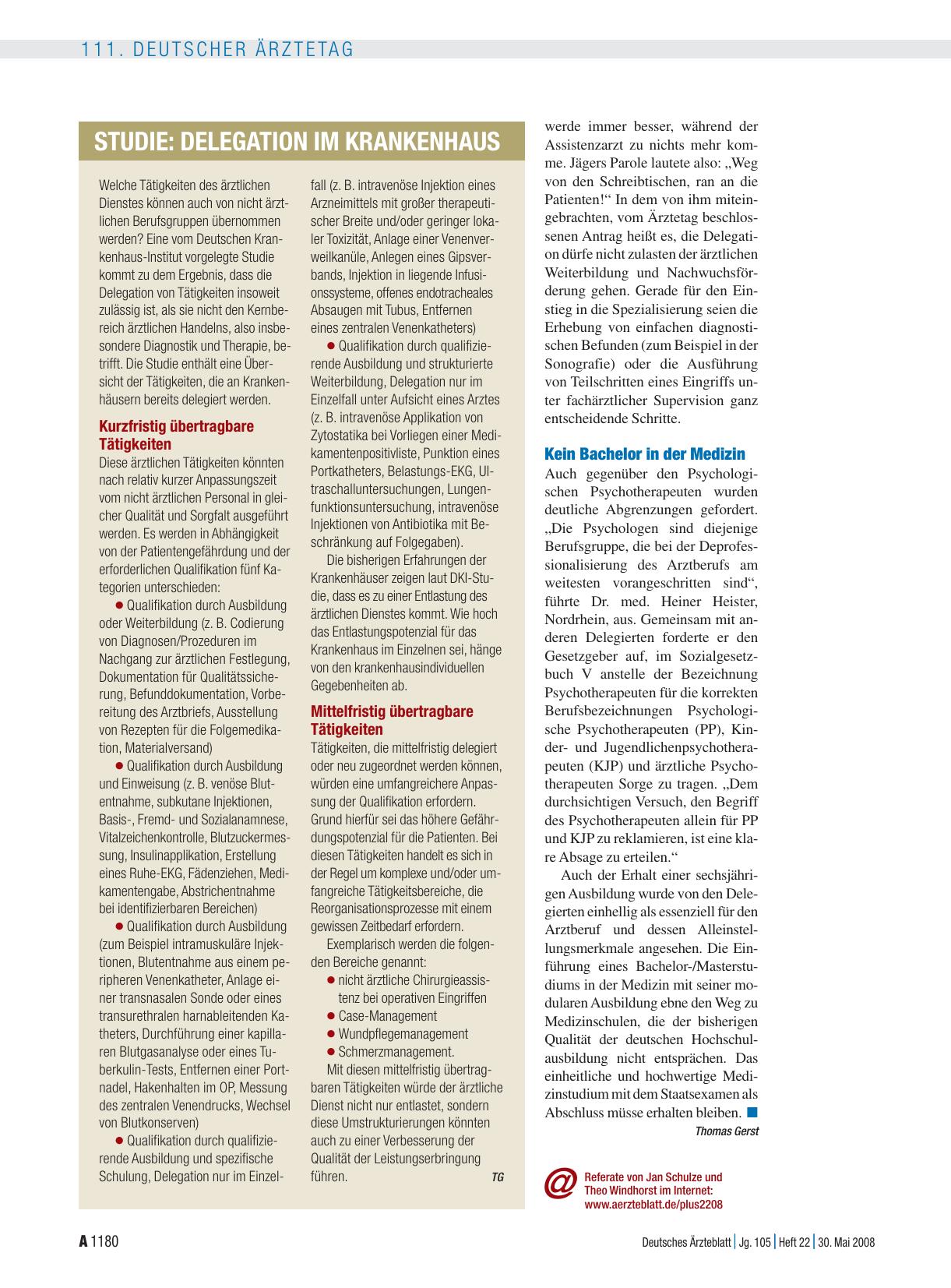 Vorschauseite 1: Studie: Delegation im Krankenhaus