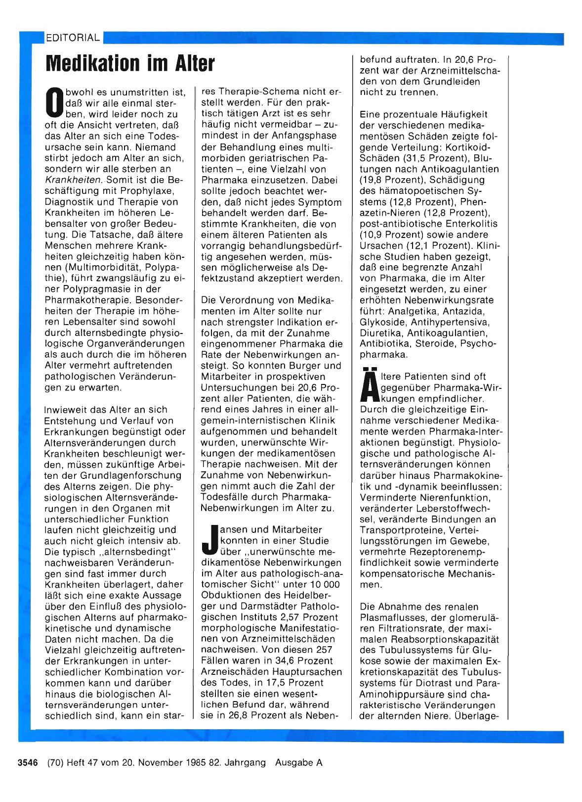 Vorschauseite 1: Medikation im Alter