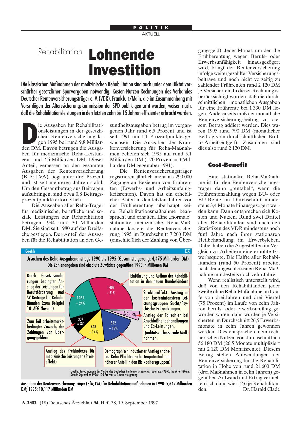 Vorschauseite 1: Rehabilitation: Lohnende Investition