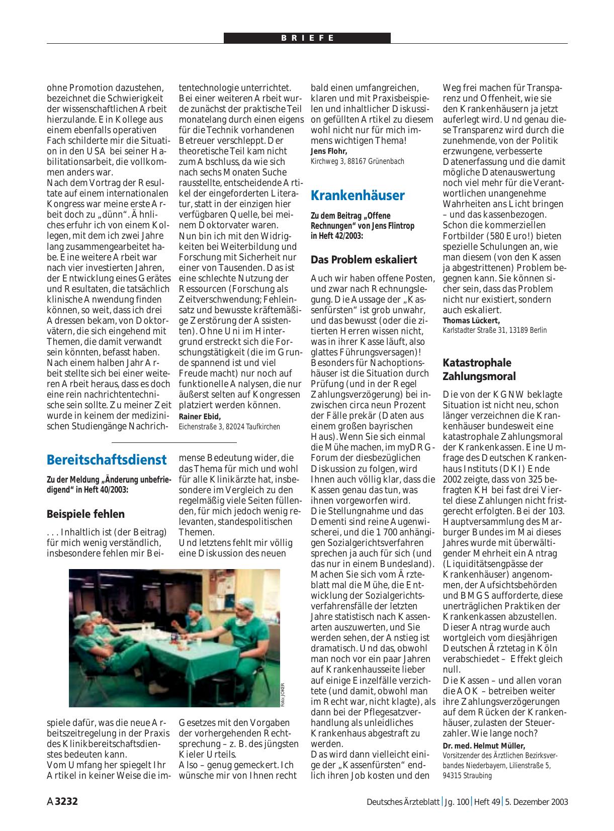 Vorschauseite 1: Krankenhäuser: Katastrophale Zahlungsmoral