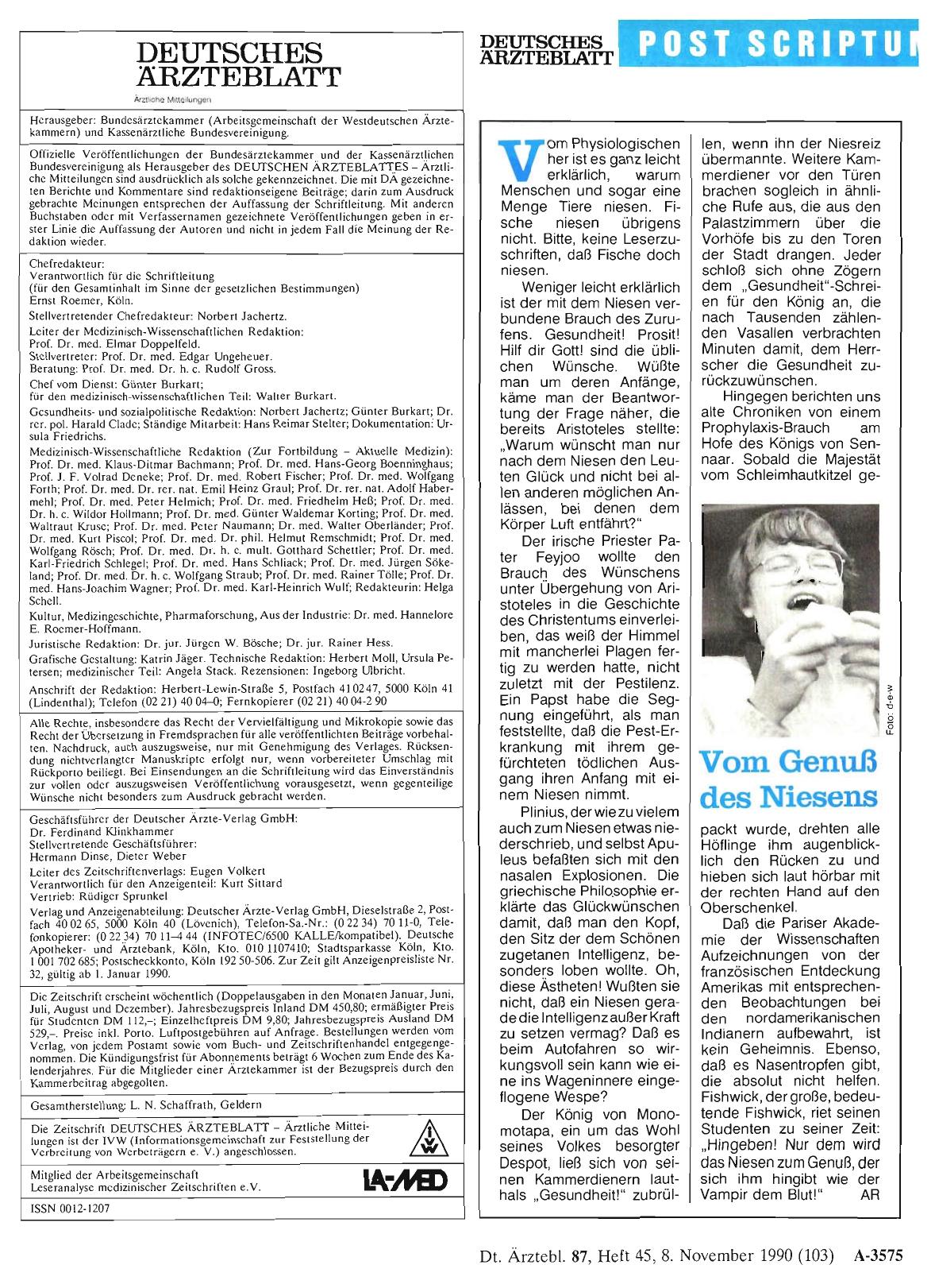 Vorschauseite 1: Vom Genuß des Niesens