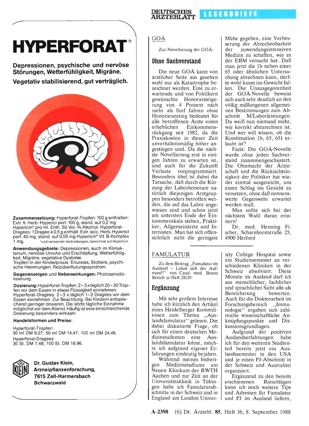Vorschauseite 1: FAMULATUR: Ergänzung
