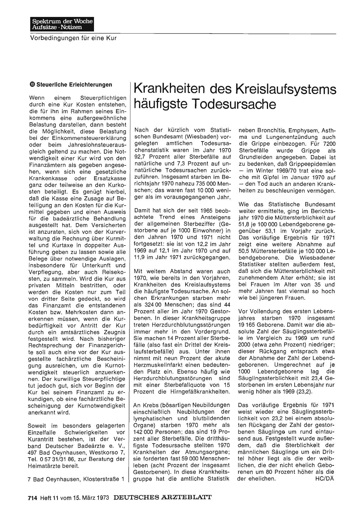 Vorschauseite 1: Krankheiten des Kreislaufsystems häufigste Todesursache