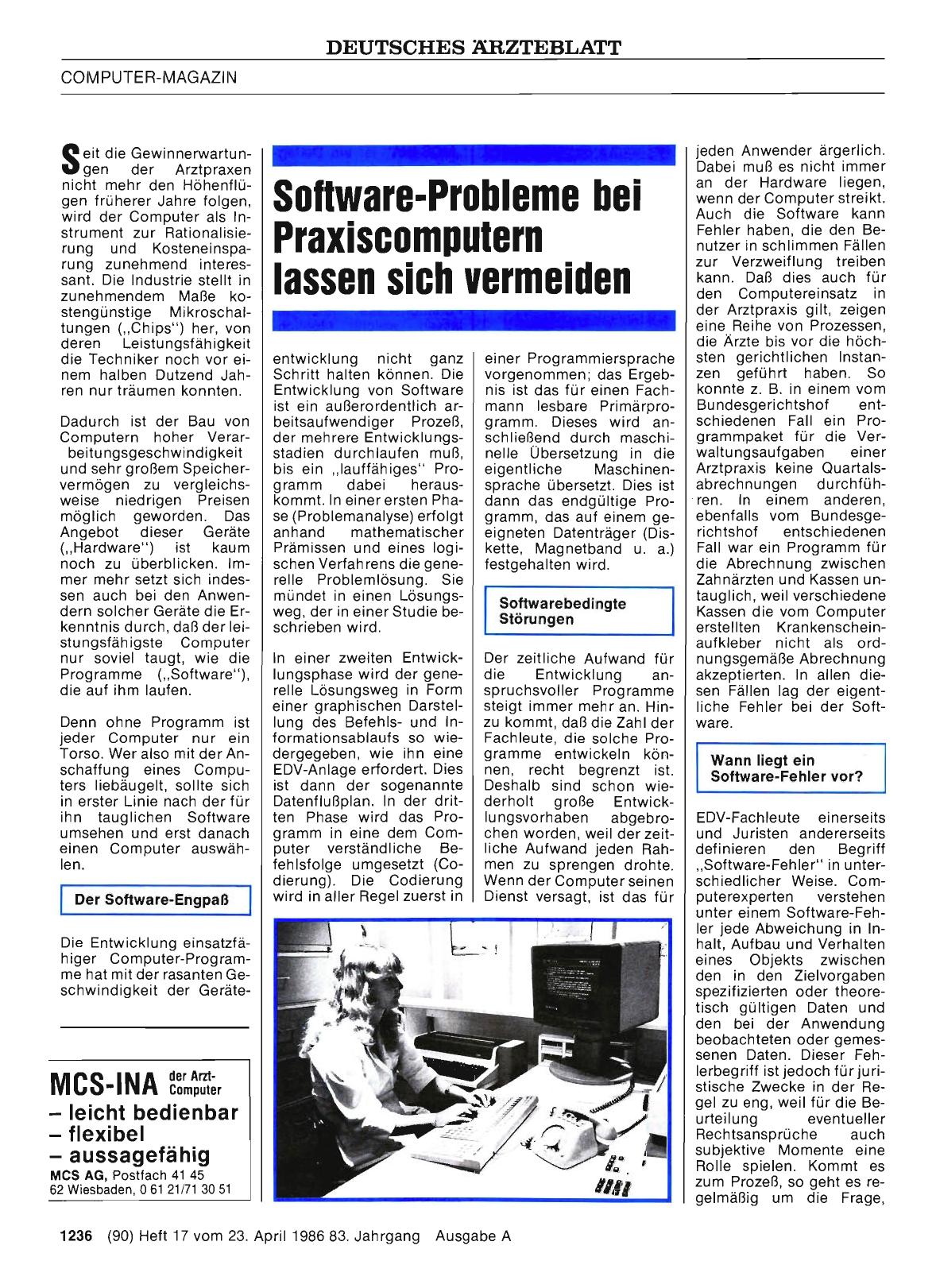 Vorschauseite 1: Software-Probleme bei Praxiscomputern lassen sich vermeiden