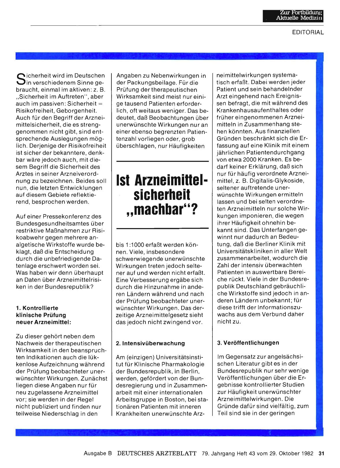 Vorschauseite 1: Ist Arzneimittelsicherheit „machbar“?