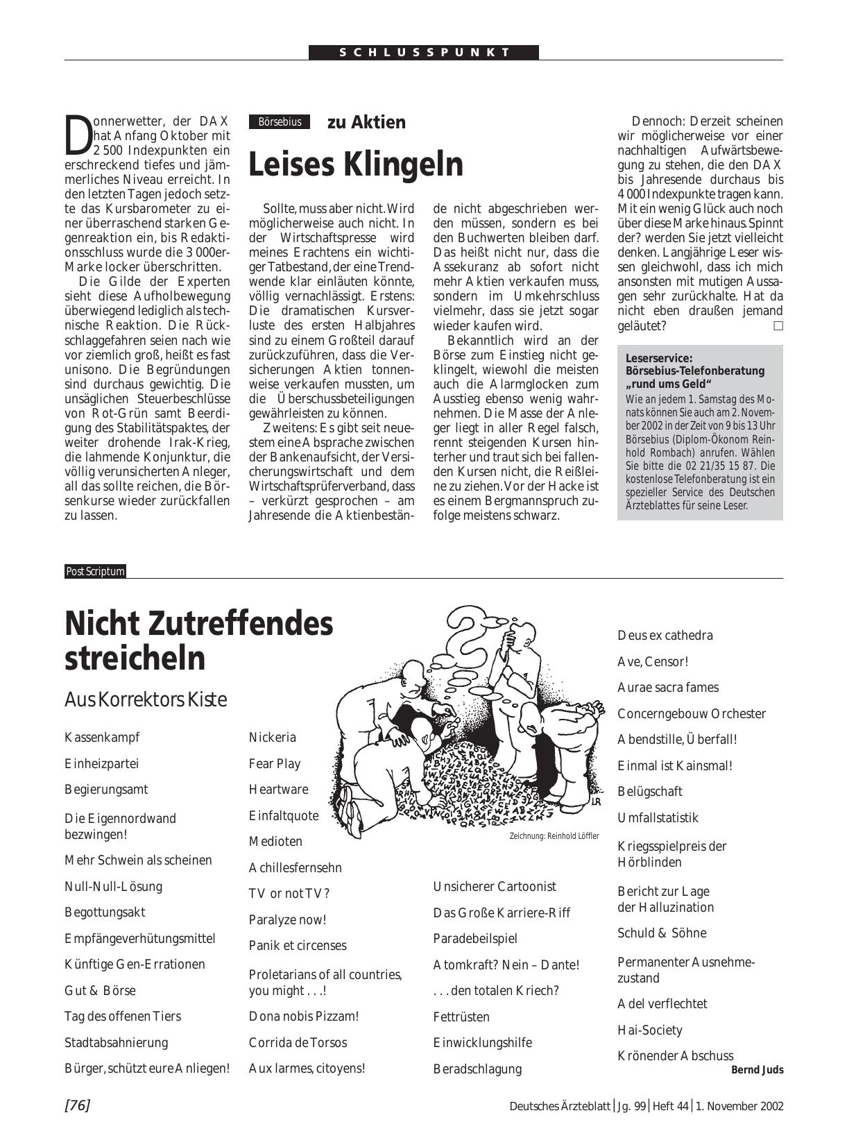 Vorschauseite 1: Nicht Zutreffendes streicheln: Aus Korrektors Kiste