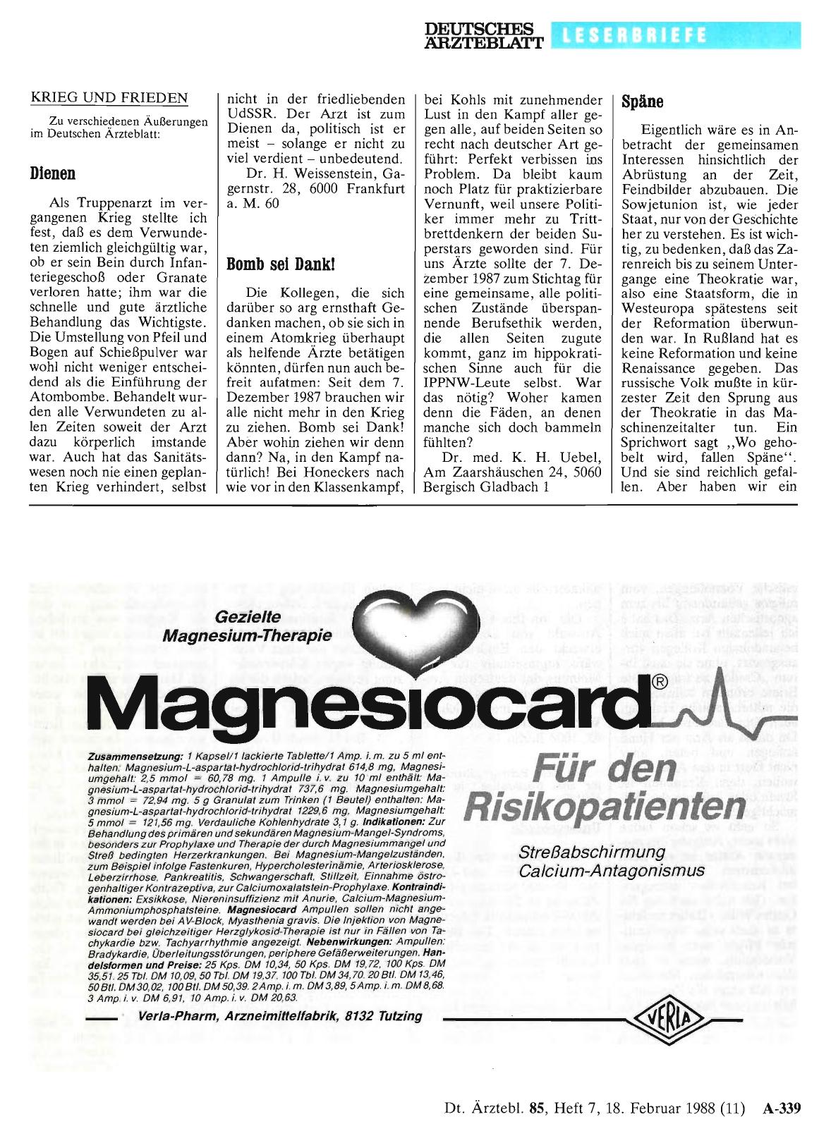 Vorschauseite 1: KRIEG UND FRIEDEN: Dienen