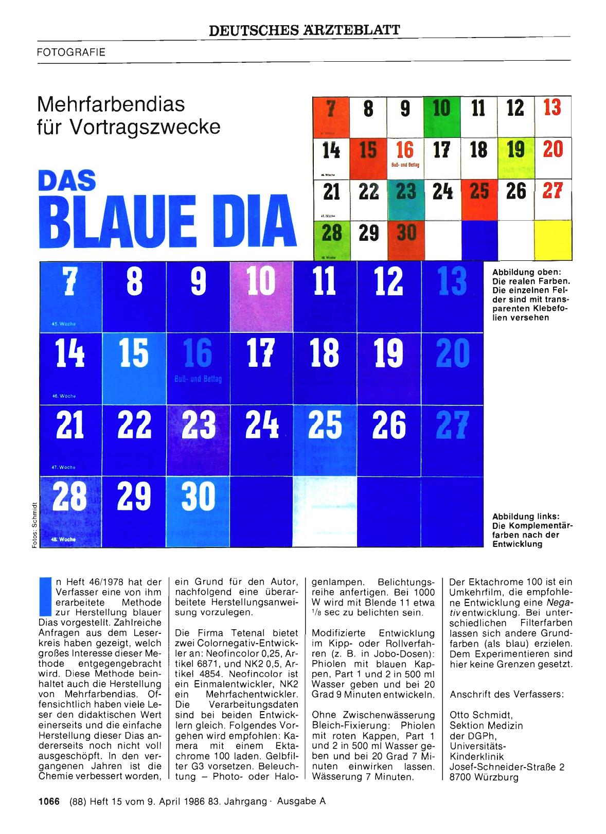 Vorschauseite 1: Das blaue Dia