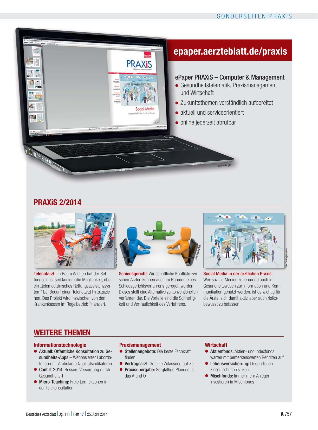 Vorschauseite 1: ePaper PRAXiS – Computer & Management Praxis