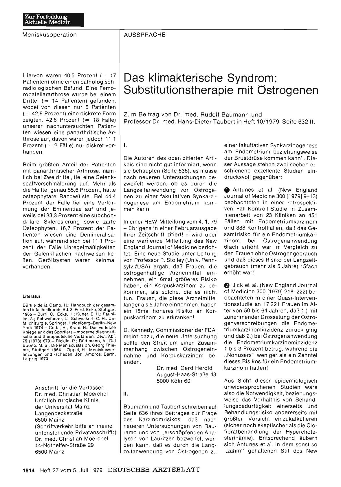 Vorschauseite 1: Das klimakterische Syndrom: Das klimakterische Syndrom: Substitutionstherapie mit Ostrogenen
