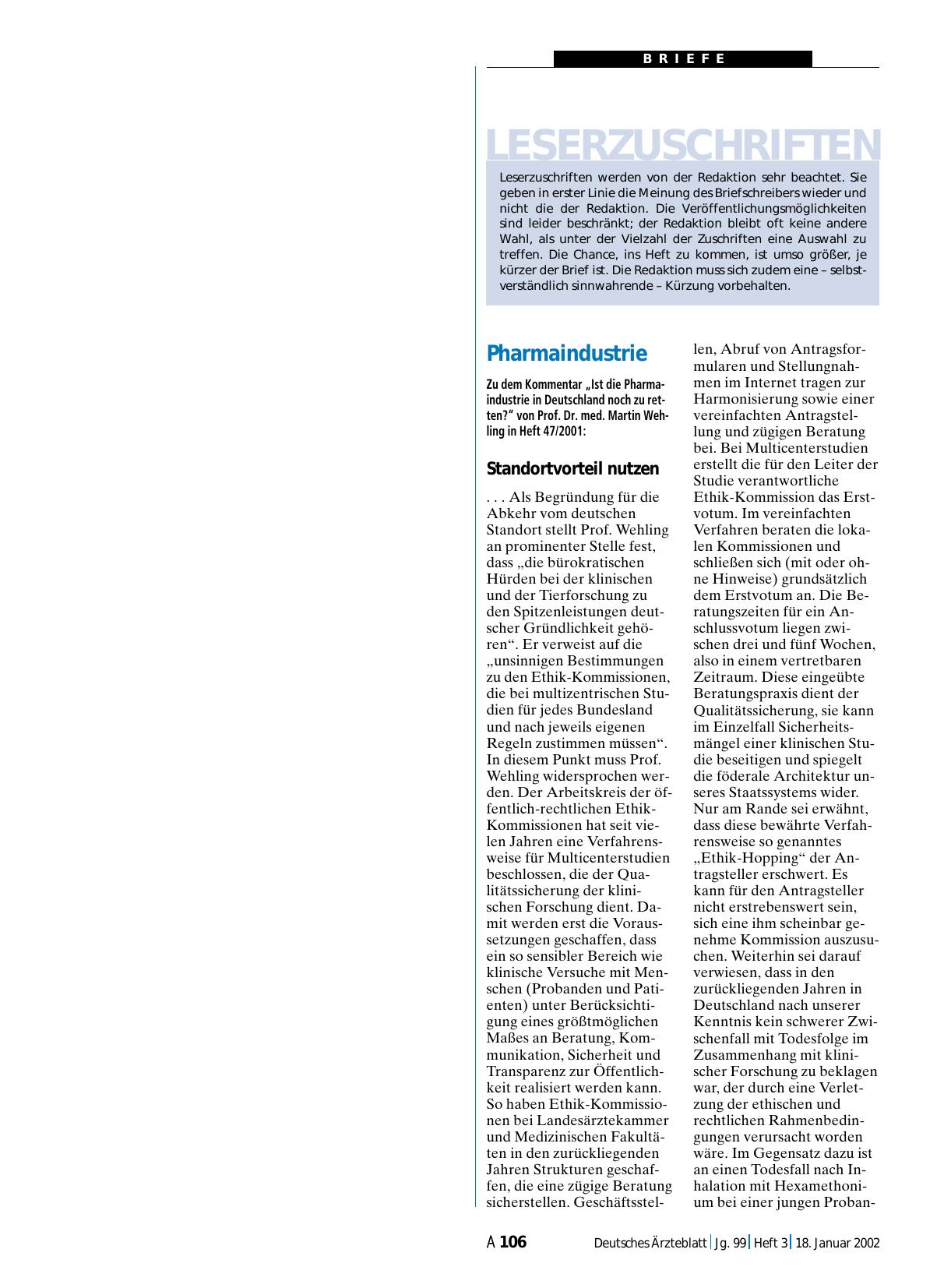Vorschauseite 1: Pharmaindustrie: Standortvorteil nutzen