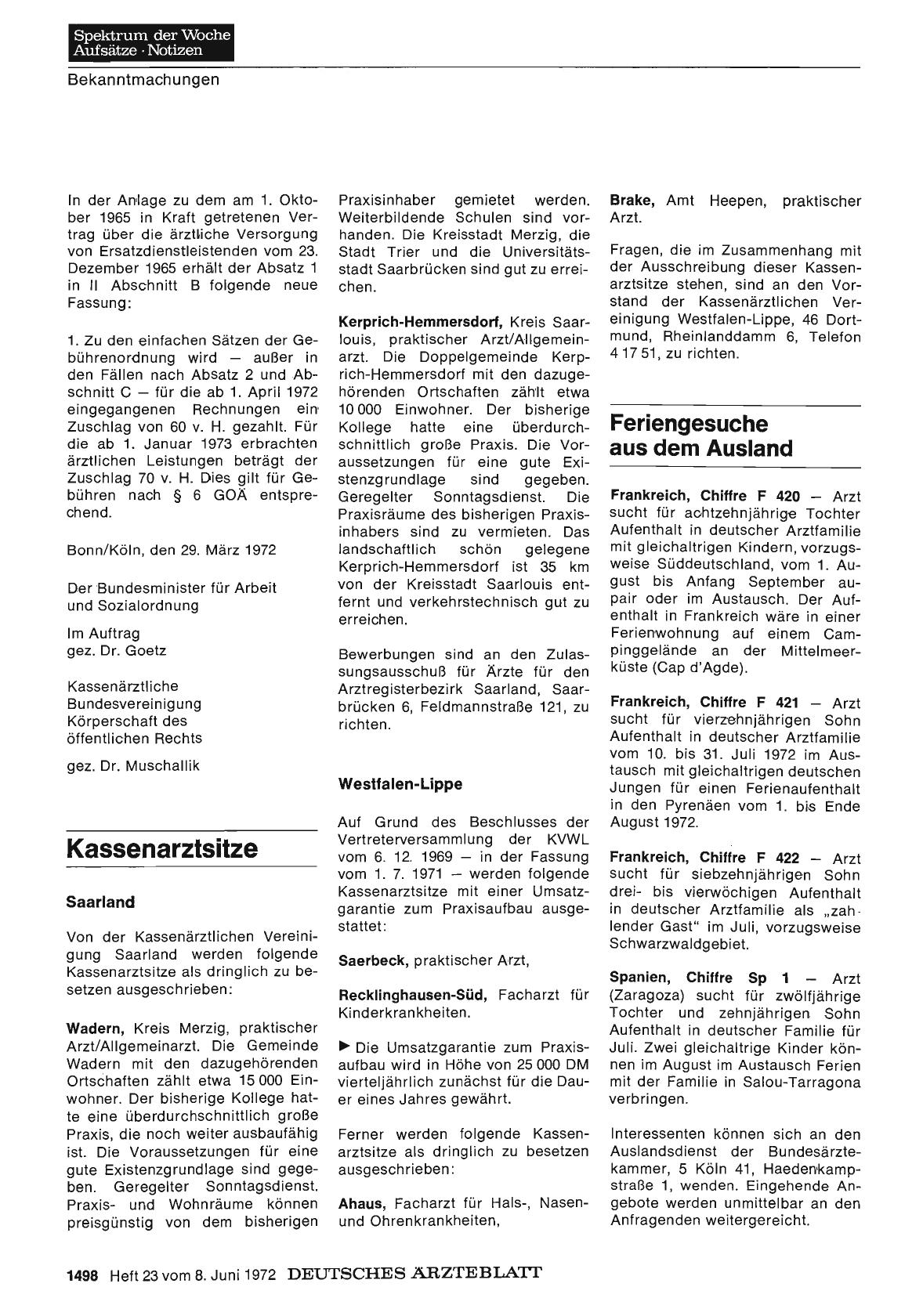 Vorschauseite 1: Kassenarztsitze