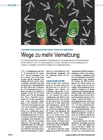 Vorschauseite 1: Ambulante Versorgung psychisch kranker Kinder und Jugendlicher: Wege zu mehr Vernetzung