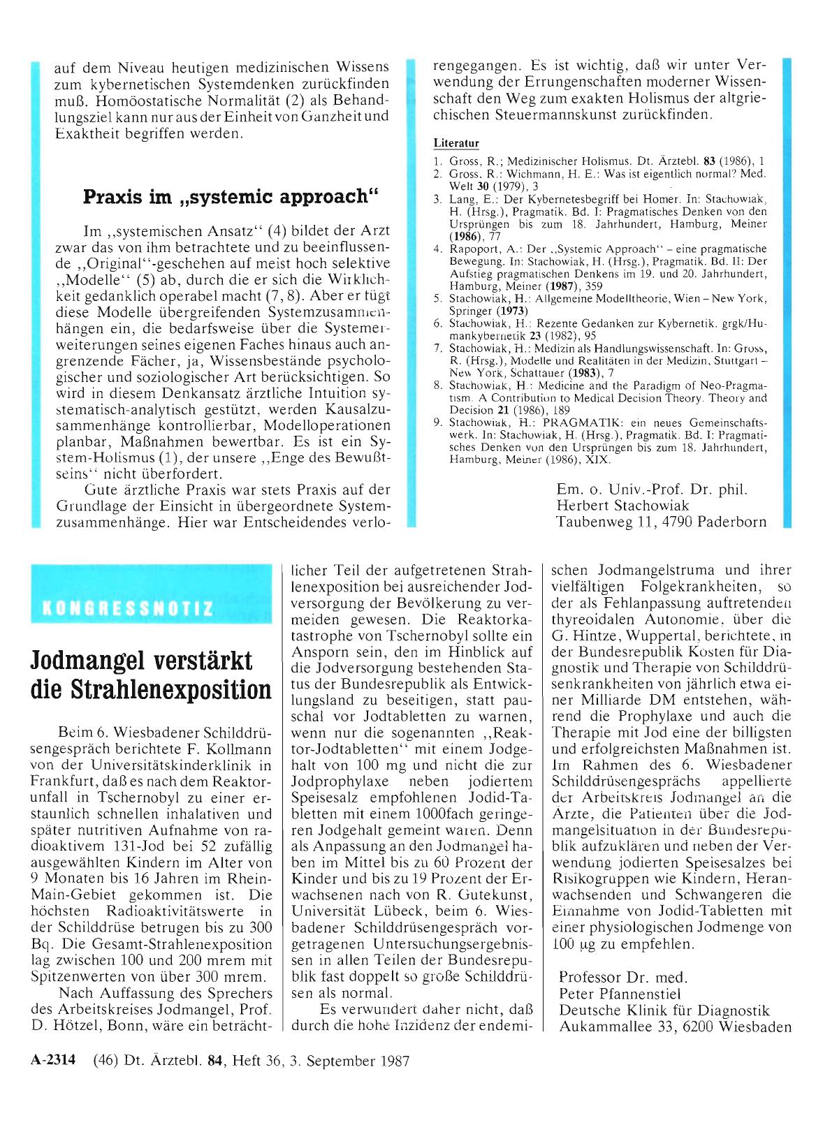 Vorschauseite 1: Jodmangel verstärkt die Strahlenexposition