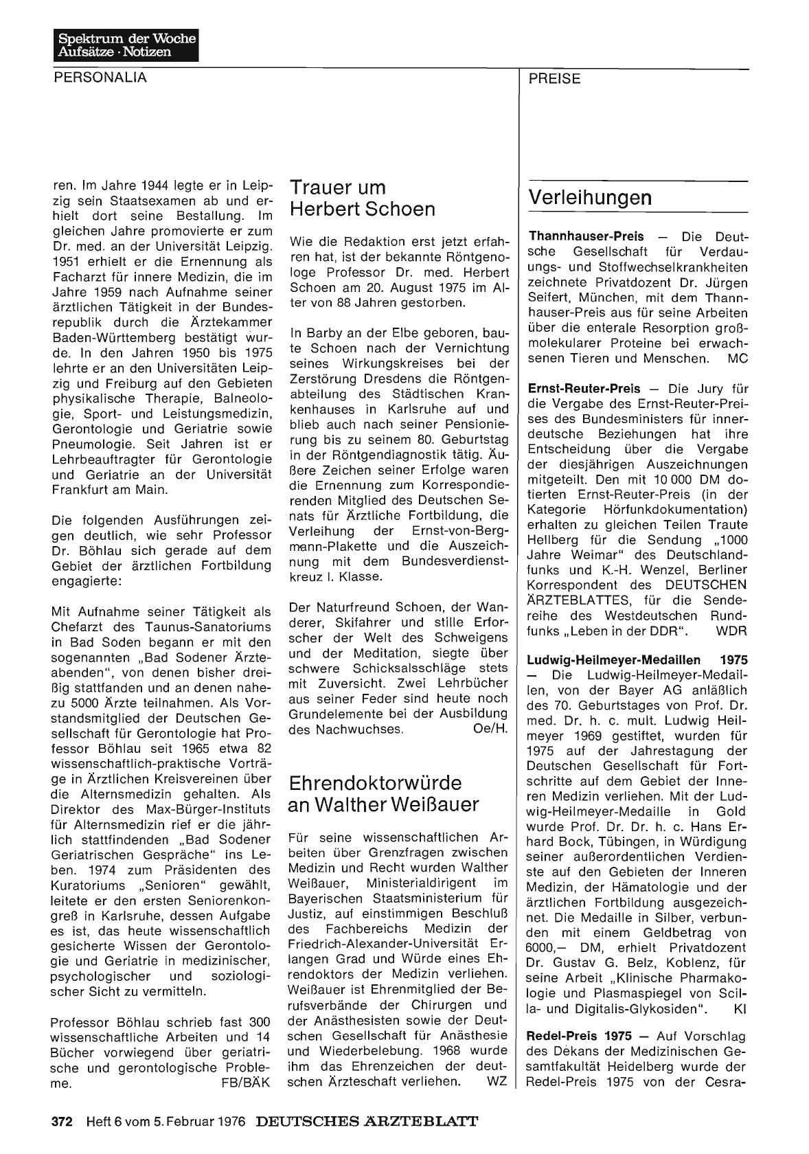 Vorschauseite 1: Verleihungen