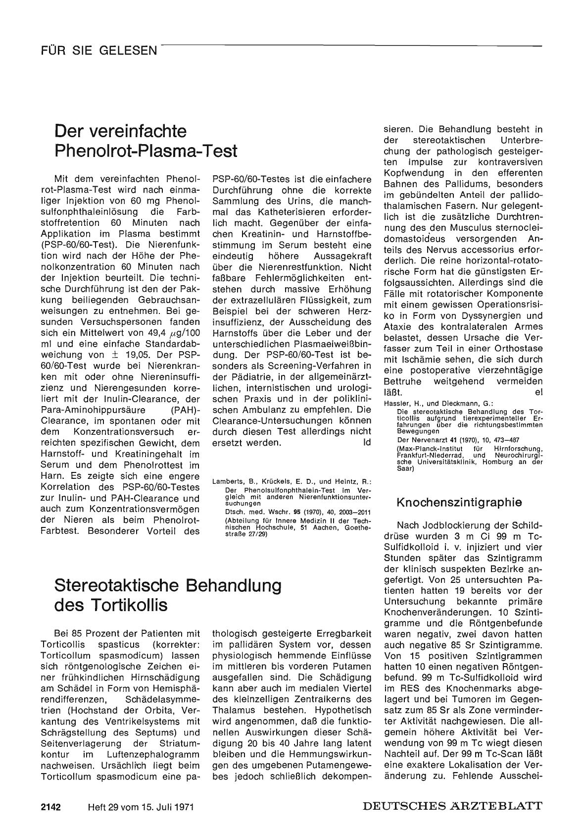 Vorschauseite 1: Der vereinfachte Phenolrot-Plasma-Test