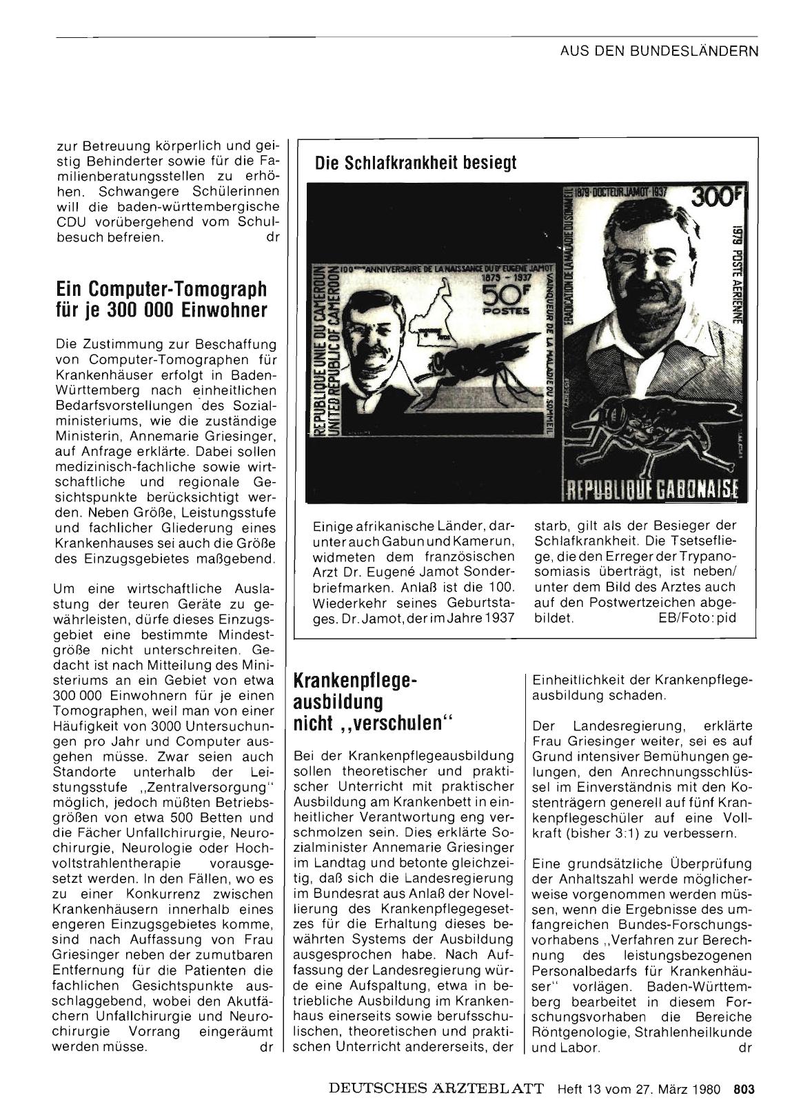 Vorschauseite 1: Baden-Württemberg: Ein Computer-Tomograph für je 300 000 Einwohner