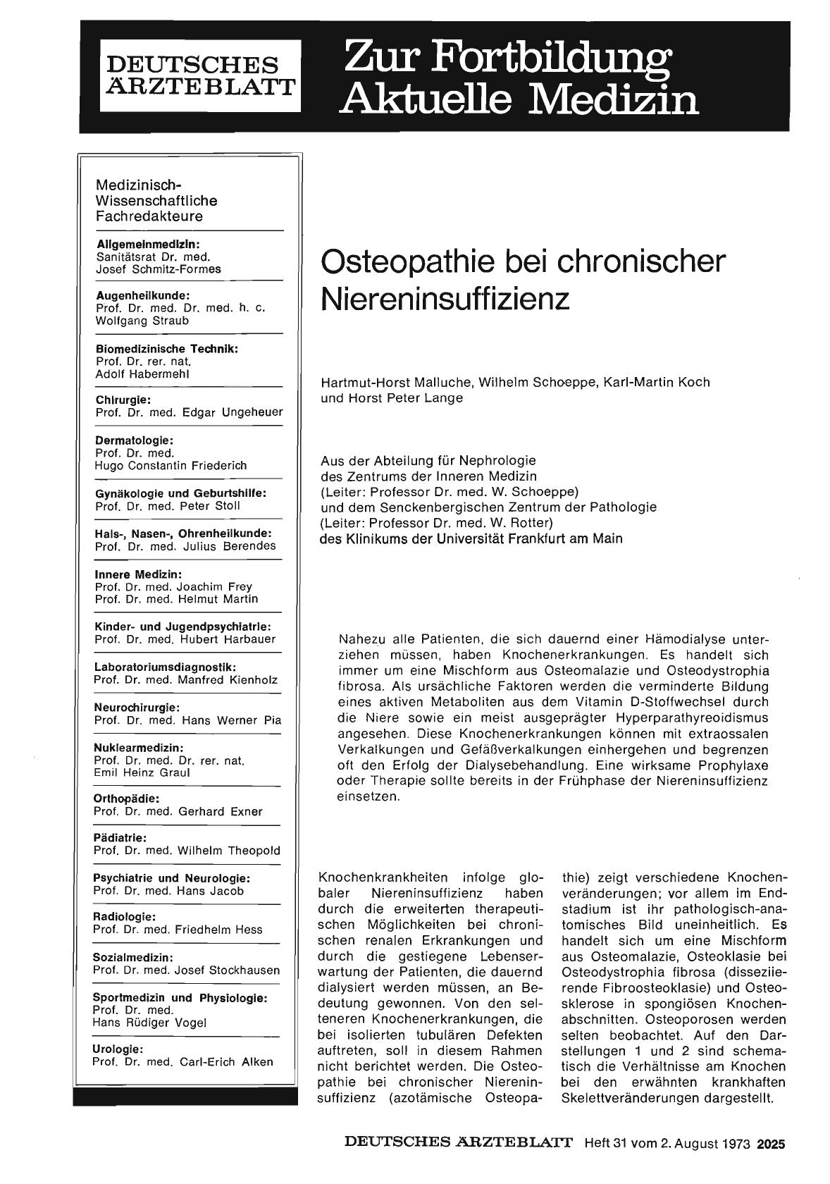 Vorschauseite 1: Osteopathie bei chronischer Niereninsuffizienz