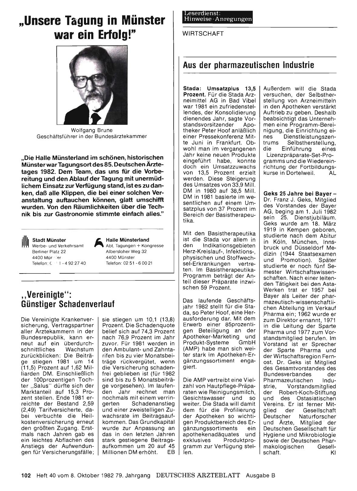 Vorschauseite 1: Aus der pharmazeutischen Industrie: Stada: Umsatzplus 13, 5 Prozent